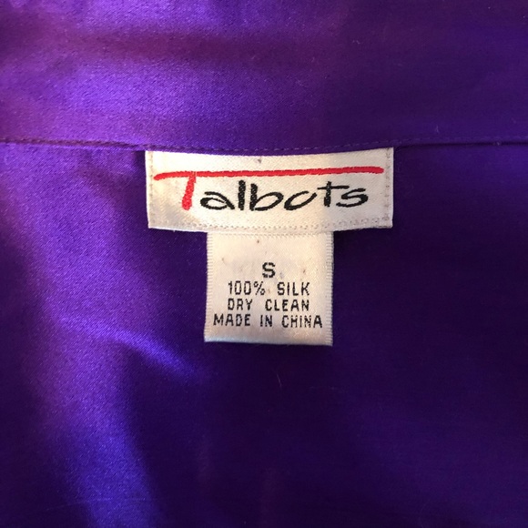 Talbots %100 Silk Button Up Top - Picture 5 of 5